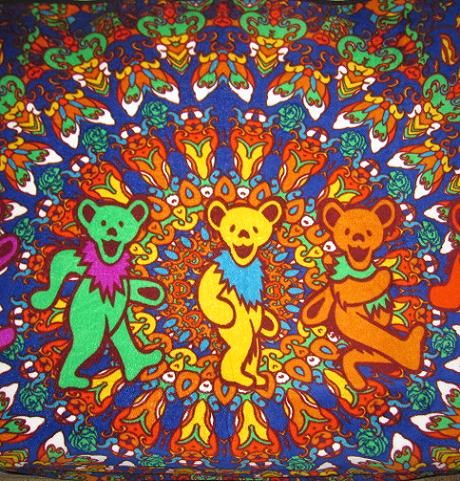 New Grateful Dead Bears Plush Fleece Blanket Retro WARM  