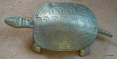 Vintage Brass Turtle Box 7 UGCO Taiwan Heavy  