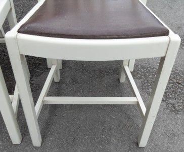 SET OF 4 1950s SHABBY CHIC DINING CHAIRS  