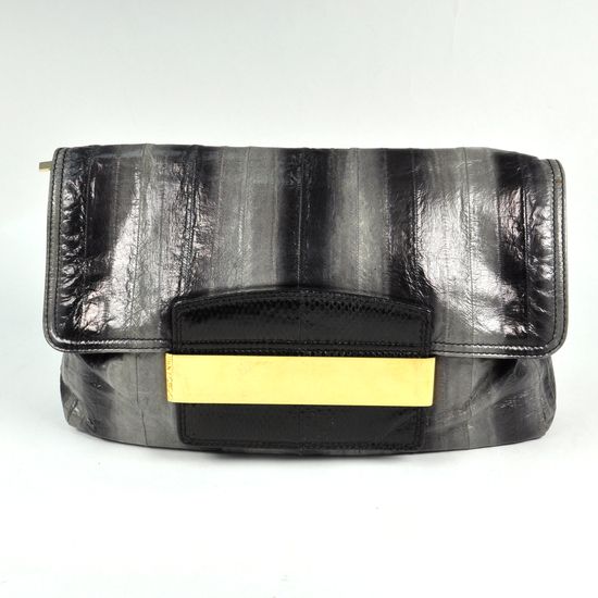 Milan Station Authentic Jimmy Choo Grey Leather Handbag Shoulder Bag