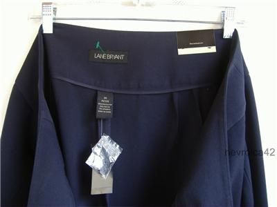 NWT LANE BRYANT pants slacks Size 24 Petite navy HOUSTON  