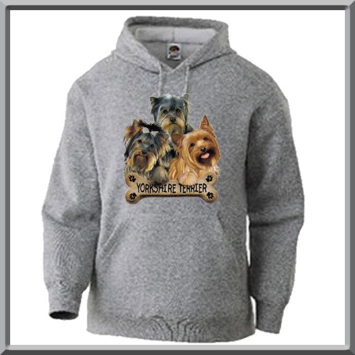 Yorkshire Terrier Puppies Bone SWEATSHIRT S XL,2X,3X,4X  