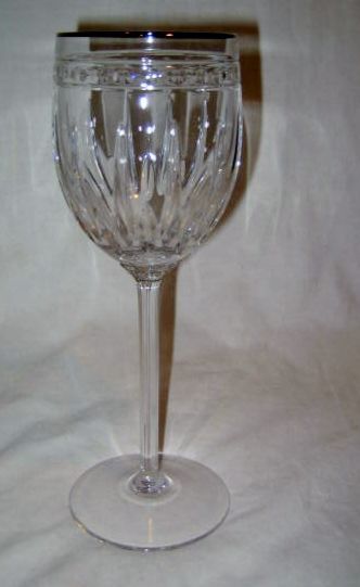 LENOX Vintage Jewel Platinum stemware GOBLET glass  