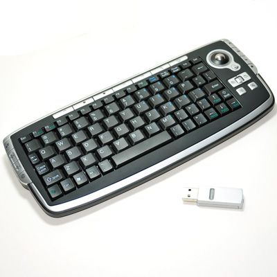 USB 2.4G RF HTPC Wireless Keyboard TrackBall Mouse key  