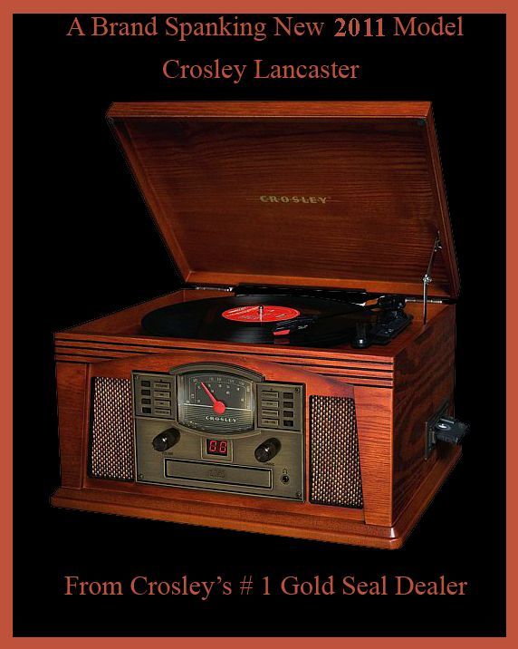 Crosley Lancaster CR42 Turntable w/ Free Extra Needle +  