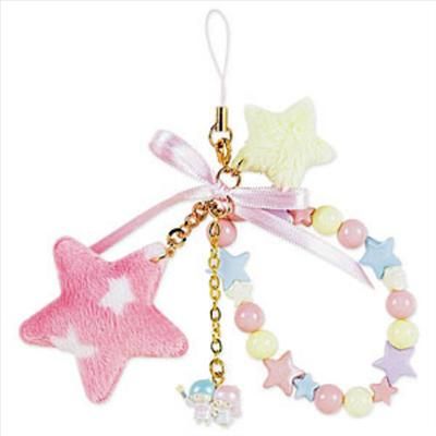 Little Twin Stars Cell Phone Charm Keychain Fluff Stars  