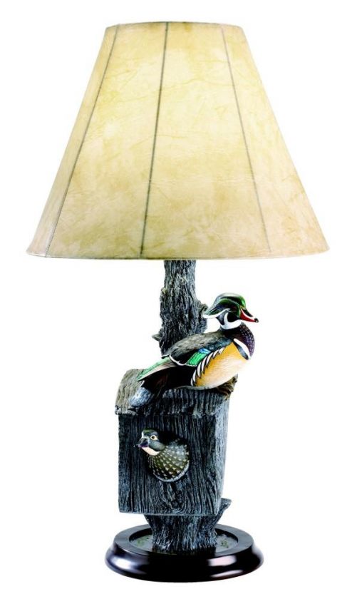 NESTING WOOD DUCKS Lamp by Loon Lake Decoy FREE SHIPP  